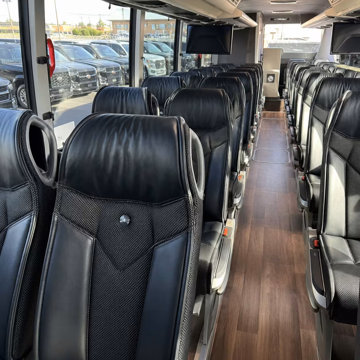 newport beach charter bus interior