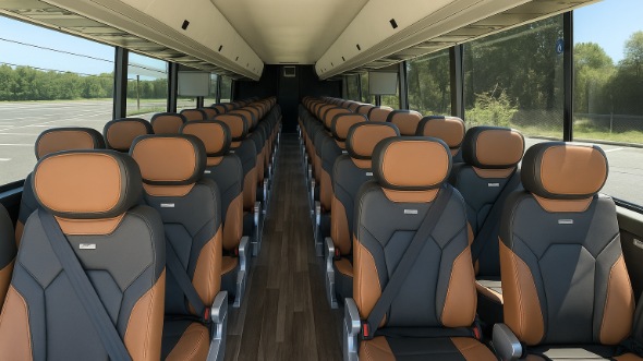 55 passenger charter bus interior newport beach