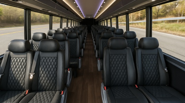 newport beach 15 passenger minibus inside