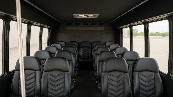 newport beach 20 passenger minibus inside