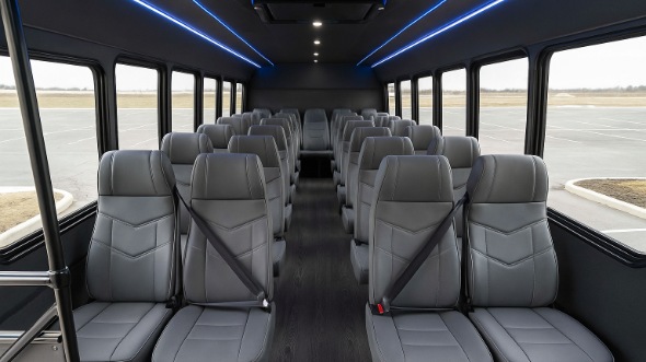 newport beach 25 passenger minibus inside
