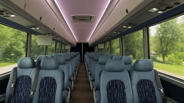 newport beach 30 passenger minibus inside