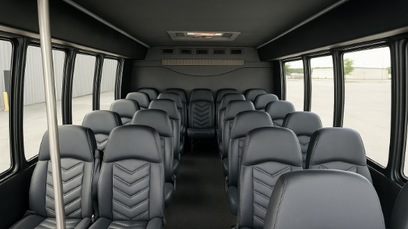 newport beach 35 passenger minibus inside