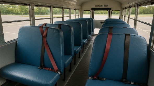 newport beach school bus rental interior