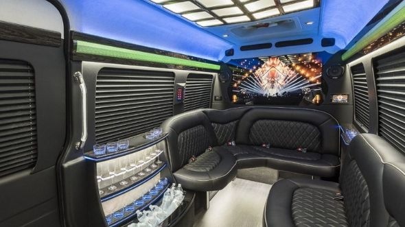newport beach sprinter limo rental inside