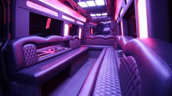 newport beach sprinter limo rental interior